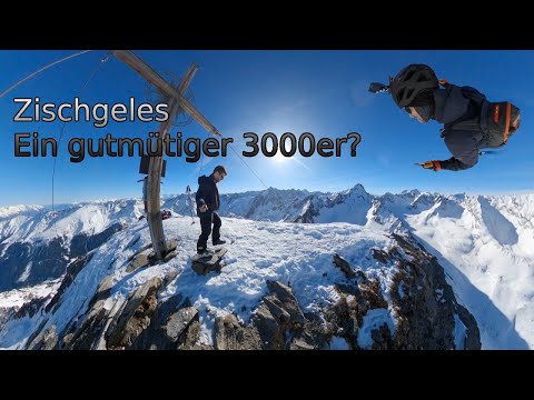 Ski and Fly Zischgeles (3004m) / mit Ski und Gleitschirm auf den Paradegipfel im Sellrain