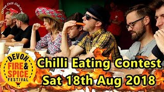 Chilli Eating Contest Devon Fire & Spice Festival Saturday 18th August 2018