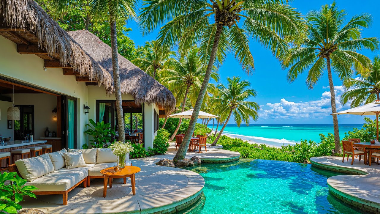 Morning Jazz at the Beach Cafe – Bossa Nova with the Healing Sound of Ocean Waves for Your Mind,Soul