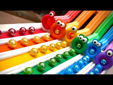 Marble Run Race 1000 Marbles Rain Gutter VS Mega Whirlpool ASMR Amakandu