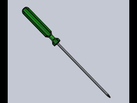 ► SolidWorks 2016 Tutorial How to Design a Screw Driver $$$