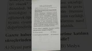 6. Sınıf Sosyal Bilgiler 6. Ünite 3.Kazanım Yeni Nesil Soru