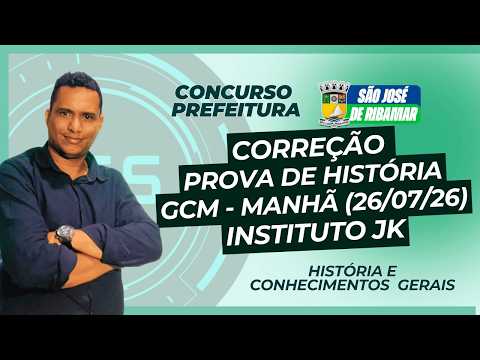 Correção da prova de HISTÓRIA para GCM Pref. Ribamar-MA  | História do Maranhão