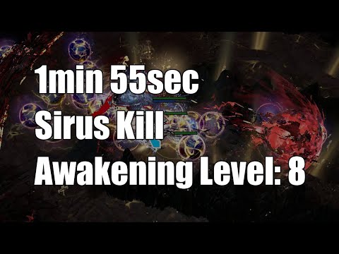 PoE 3.9 | 1min 55sec Sirus Kill (ALv8) - MoM Indigon Agnostic Miner Ascendant