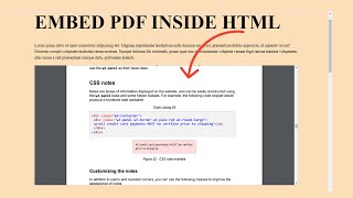 How to Embed An PDF📝  Document Inside an HTML Website Design | Embed PDF Inside website