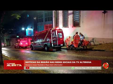 Mulher fica ferida após queda de moto em Alfenas
