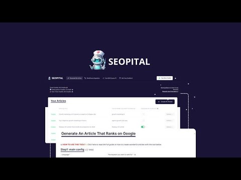 SEOpital Lifetime Deal - The Best SEO AI Writing Tool for Better Rankings on AppSumo