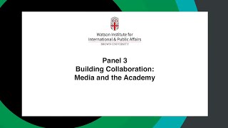 Building Collaboration: Media and the Academy (Conference — Media and Democracy in Africa)