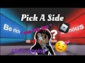 ASMR Roblox Pick A Side Tapping Strawberrycreamyasmr