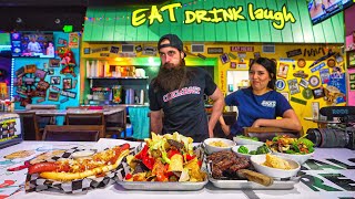 ATTEMPTING THE HUGE EATING CHALLENGE AT THE RUDEST RESTAURANT IN AMERICA! | BeardMeatsFood