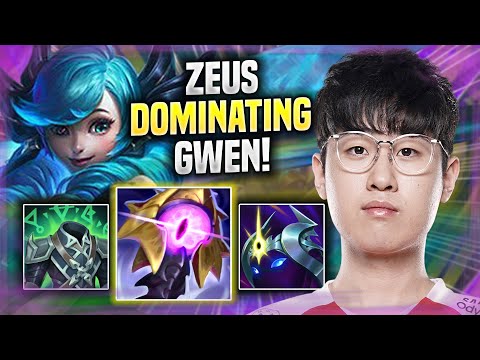 ZEUS DOMINATING WITH GWEN! - T1 Zeus Plays Gwen TOP vs Renekton! | Preseason 2022