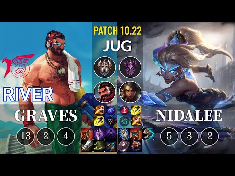 TLN River Graves vs Nidalee Jungle - KR Patch 10.22