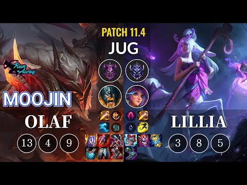 RNW Moojin Olaf vs Lillia Jungle - KR Patch 11.4