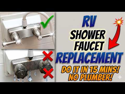 We Had a Leak! RV Shower Valve Replacement - How to Replace an RV Shower Faucet - DIY