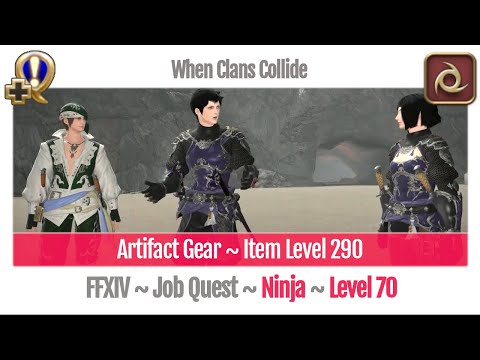 FFXIV Ninja Level 70 Job Quest ~ Stormblood ~ When Clans Collide