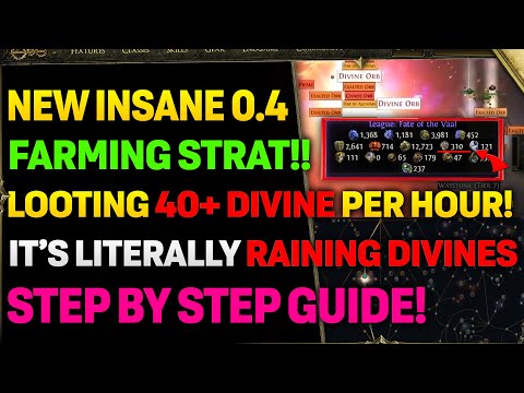 NEW INSANELY Profitable 0.4 Farming Method! | Raining 40+ Divines Per Hour!!