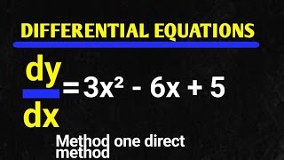 Differential Equation Direct Integration