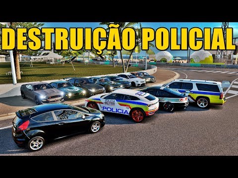 POLICE DESTRUCTION WITH MINAS GERAIS POLICE CARS - FORZA HORIZON 3 - GAMEPLAY