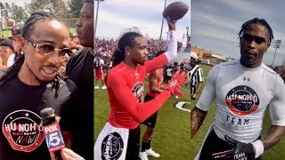 Quavo "Balls On NFL Players At Celebrity Football Game On Huncho Day"