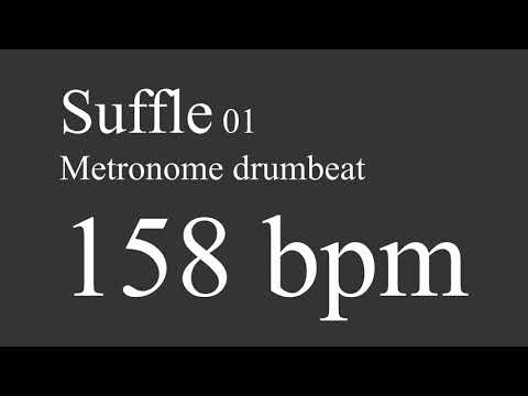 158 bpm suffle drumbeat metronome 01