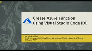 Create Azure Functions using VS Code