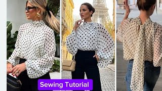 How to cut and sew this trendy top with dolman sleeve 