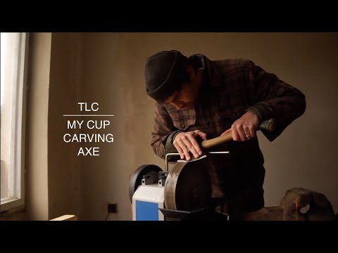 TLC Vlog Ep.01 | My Cup Carving Axe - Satisfying Sharpening With The Tormek T-8 and AX-40 Jig