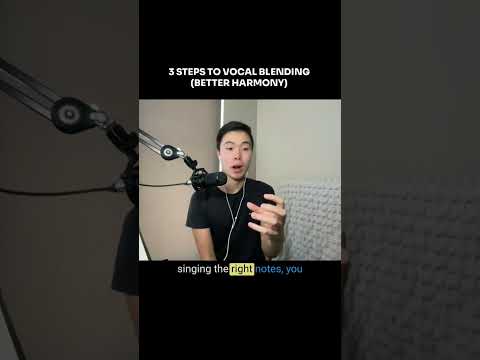 3 Steps to Vocal Blending (better harmony) #singinglessonsonline #vocalcoach #music #buildyourvoice