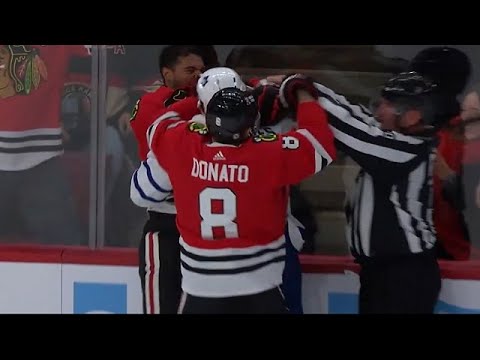 Toronto Maple Leafs Vs Chicago Blackhawks Scrum