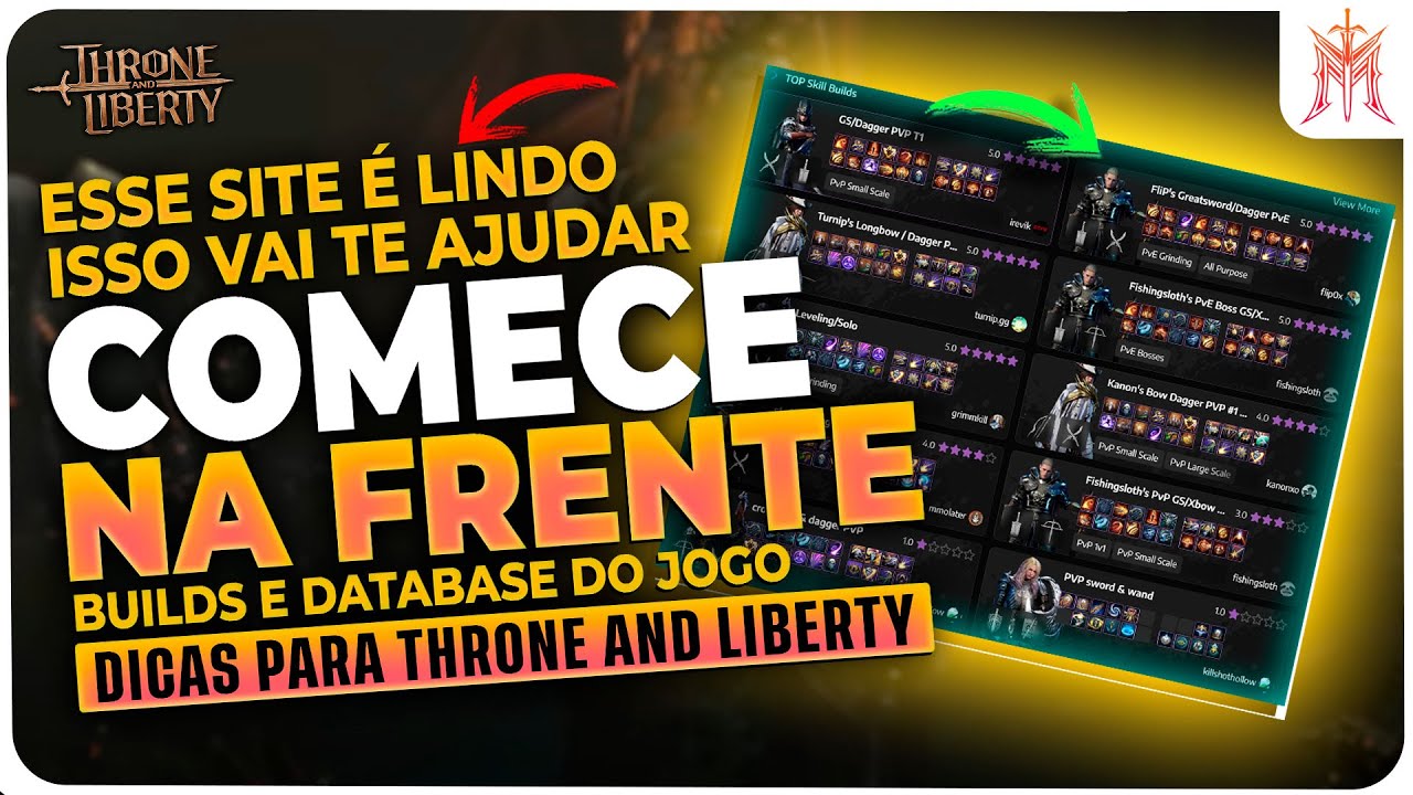 COMECE NA FRENTE em Throne and Liberty com essas Dicas SITE PARA PVE PVP