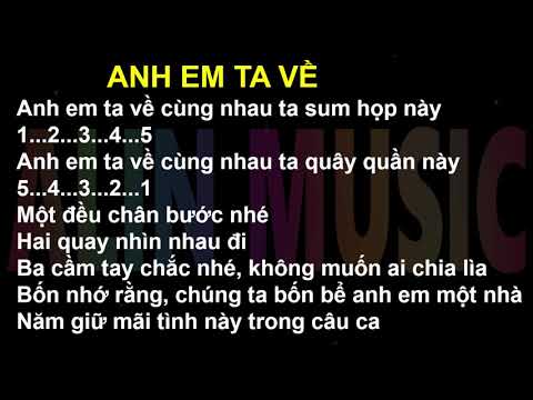 ANH EM TA VỀ | Beat | Bài Hát Sinh Hoạt Tập Thể | ALIN MUSIC