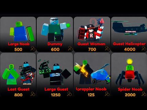 All Large & Small Characters Showcase 🔥 Noob Experiment Battlefront