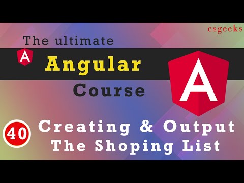 Angular 9 Tutorial 40 Creating and Outputting the Shopping List