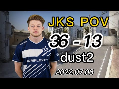 【CSGO POV】JKS  (33-16)  My superman（dust2） FACEIT 2022.07.06