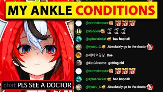 Chat Got Worried When Bae Explained Her Ankle Condition【Hololive】