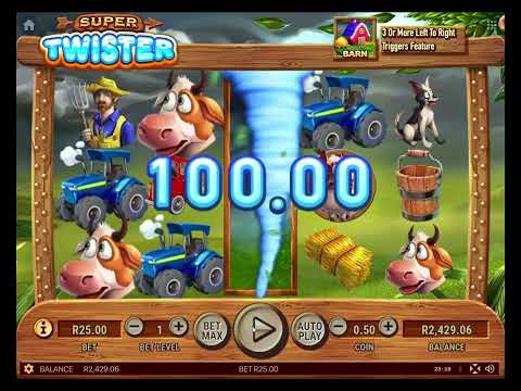 SUPER TWISTER Online SLOTS - R700 Game Play