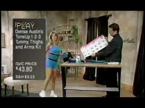 Denise Austin looking good in old workout outfit in old QVC video 06