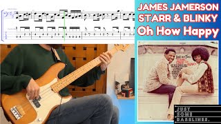A great Jamerson bass line you should know! // Edwin Starr &amp; Blinky - Oh How Happy BASS COVER + TABS