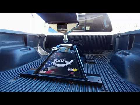 Pullrite Superlite 20k 5th Wheel Hitch. Easy single person hookup. No Slider hitch needed demo.