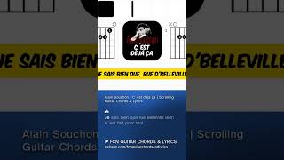 Alain Souchon - C´est déjà ça | Scrolling Guitar Chords & Lyrics  #music #guitarlesson #guitarchords