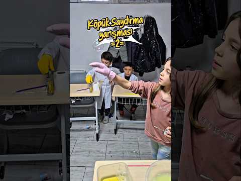 Köpük Saydırma Yarışması =2=😇😇 #shortvideo #deney #keşfet
