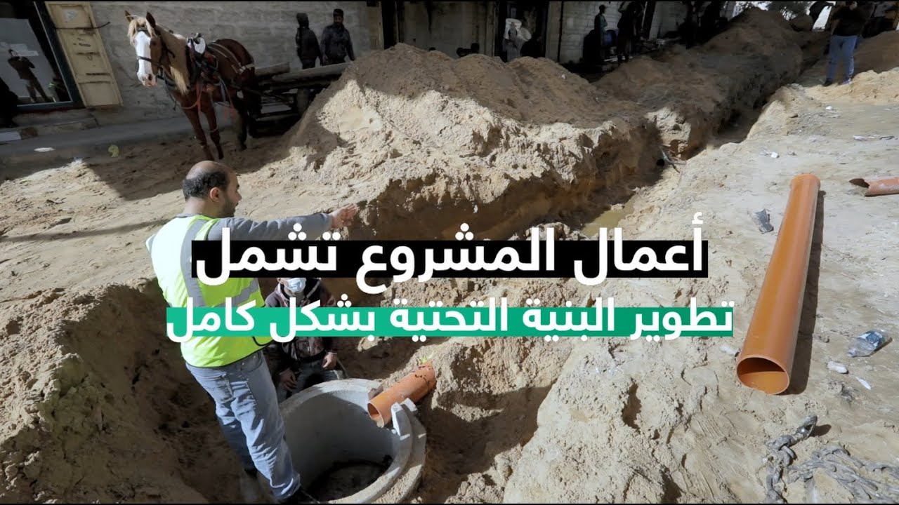 أعمال مشروع تطوير المنطقة المحصورة بين شوارع الجلاء واليرموك وكمال ناصر في حي الرمال الشمالي