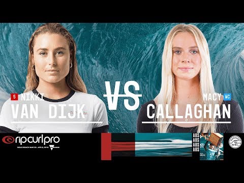 Nikki Van Dijk vs. Macy Callaghan - Round Two, Heat 5 - Rip Curl Women's Pro Bells Beach 2018