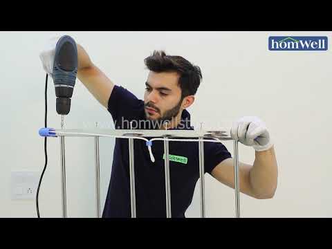 Steel chrome homwell ceiling mounted pulley cloth dryer, siz...