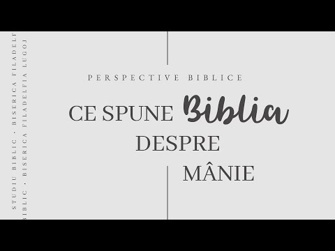 Perspective Biblice • Ce spune Biblia despre mânie