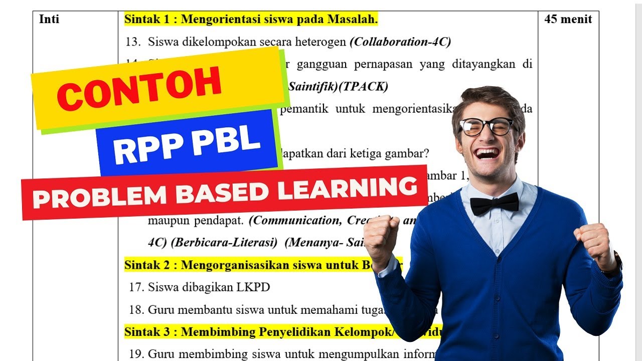 Contoh RPP MODEL PBL PROBLEM BASED LEARNING