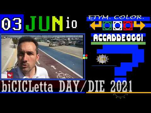 TG2/** GIORNATA MONDIALE DELLA BICICLETTA ** 03 GIUGNO 2021 / comparazione TG1+TG2+TG3+TG5