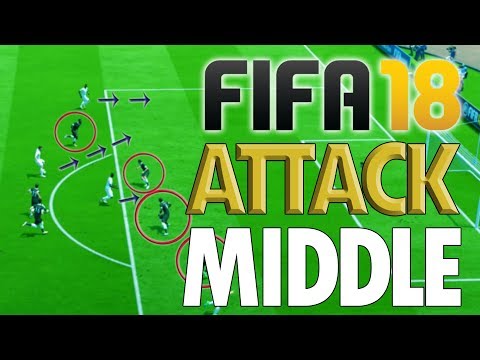 HOW TO ATTACK NEAR PENALTY AREA!! - Fifa 18 Attacking Middle Tutorial: Break Defensive Line