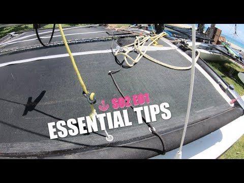 Quick Tips for Cat Sailors   S02 E01 - Fibreglass splinters, cleat springs and shockcord