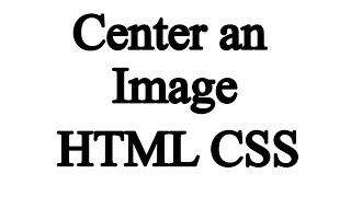 how to center an image in html